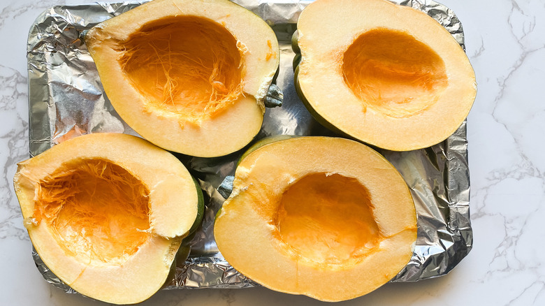 hollowed-out acorn squash