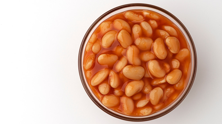 beans in an open can