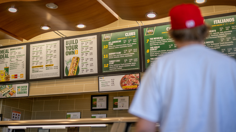 Subway menu panels