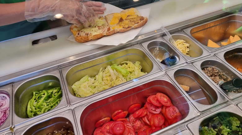 Subway sandwich counter