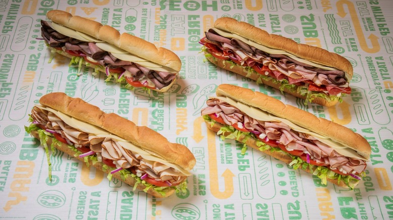 Subway Deli Heroes Sandwiches