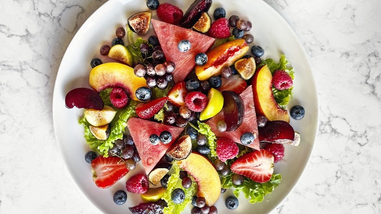 plate of fruit salad