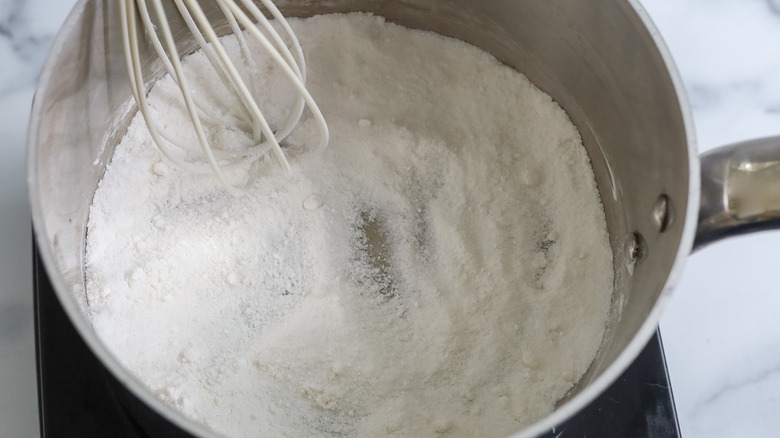 dry ingredients in a saucepan