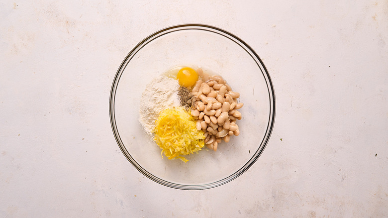 fritter ingredients in bowl