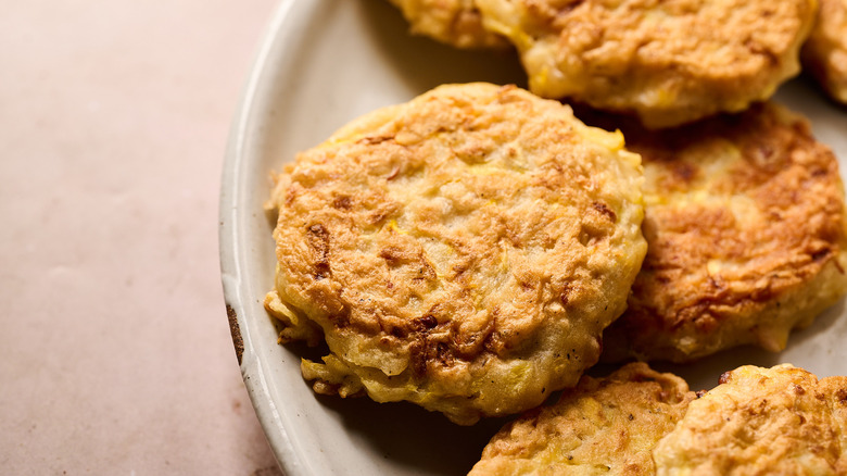 fritter on plate