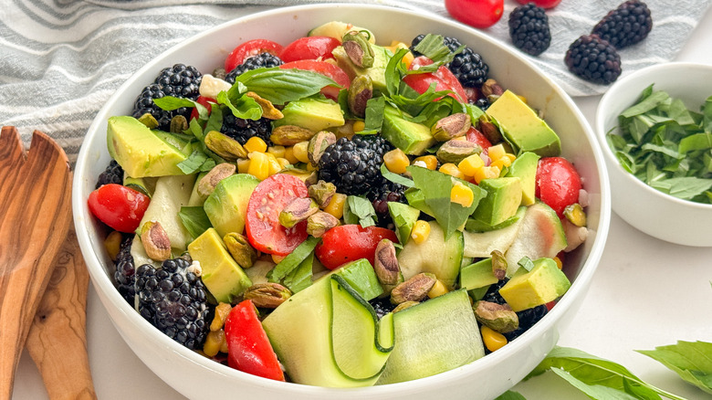 white bowl with salad