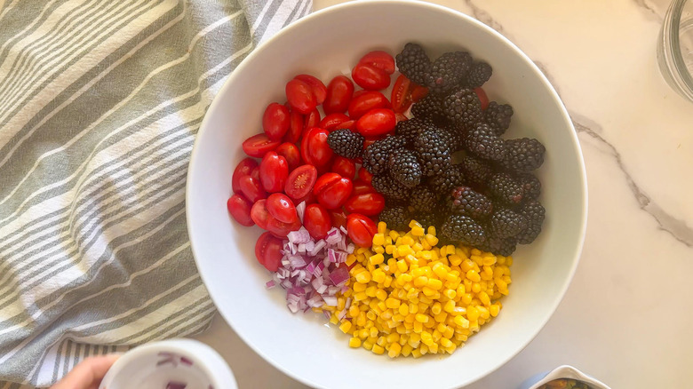 bowl with the first ingredients