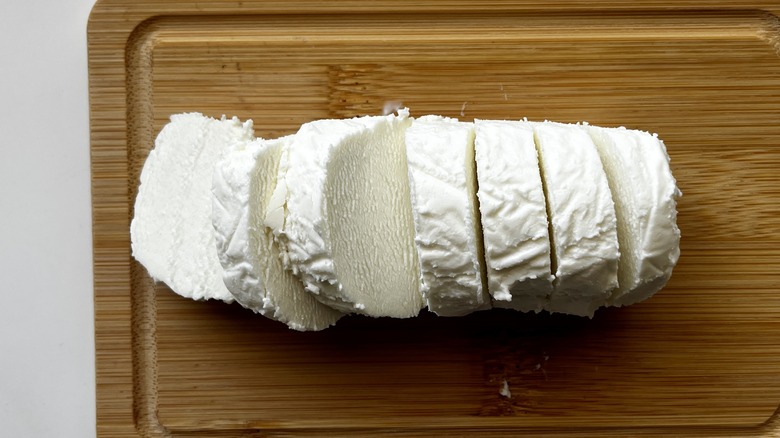 two logs of goat cheese