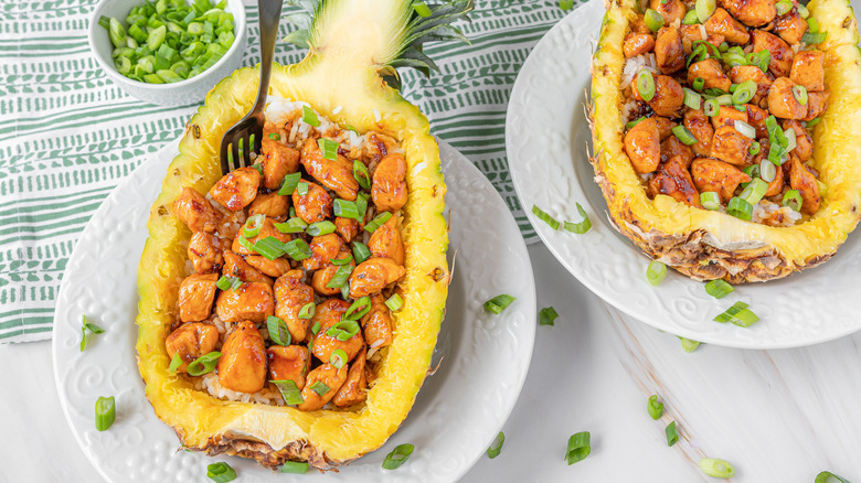 Pineapple Teriyaki Chicken Boats