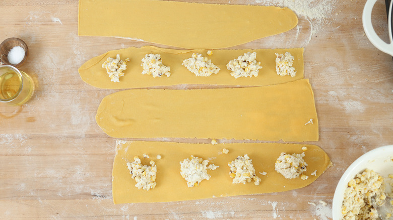 pasta sheets with filling