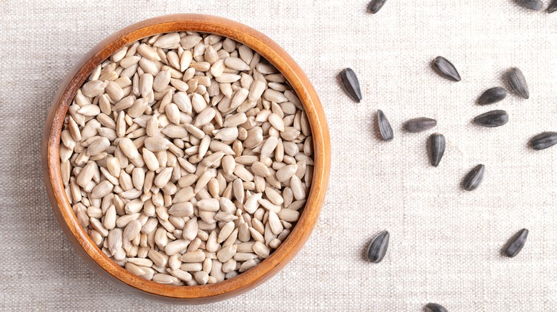 bowl of sunflower seeds