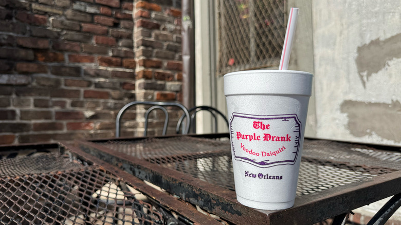 Voodoo Daiquiri (purple drank) at Lafitte's Blacksmith Shop Bar, New Orleans