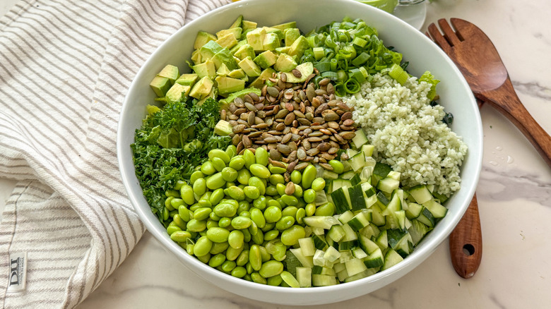 large bowl of salad