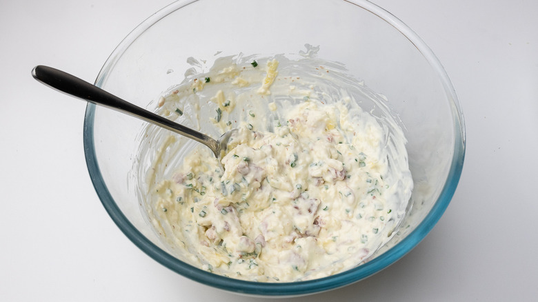 creamy mixture in bowl 