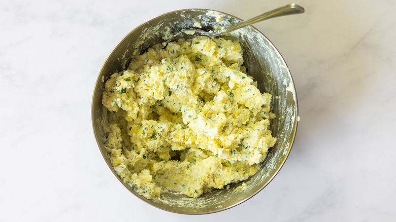 croquette batter in bowl