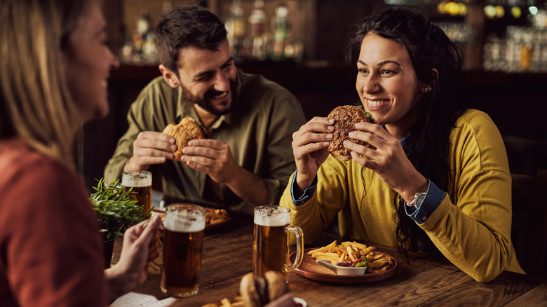 People eating food