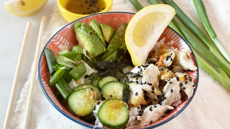 sushi crab salad in bowl