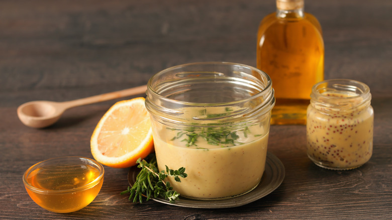 Honey mustard dressing and ingredients