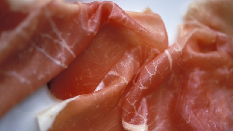 Close-up of prosciutto 