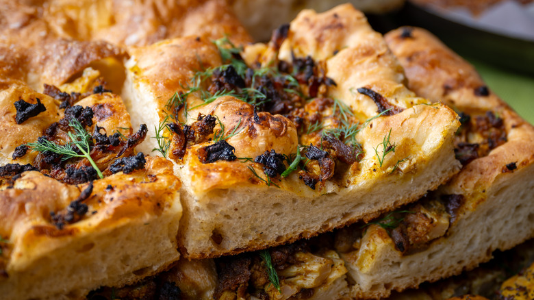 slices of focaccia bread