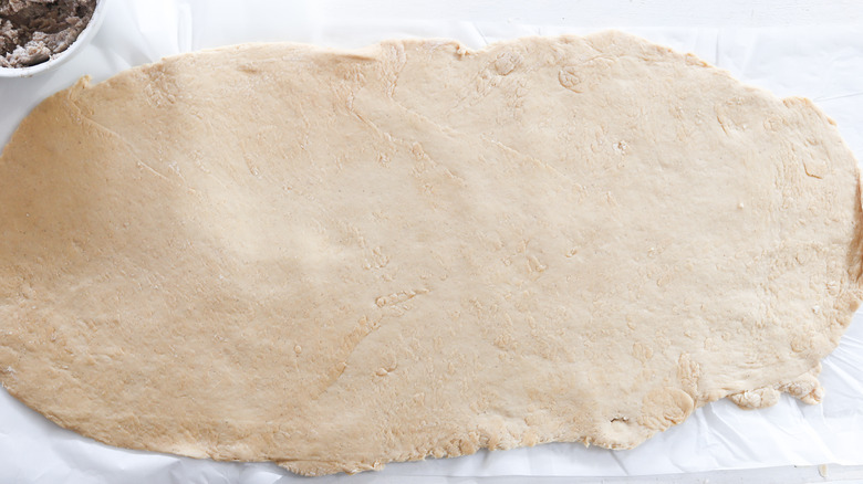 sheet of dough rolled out