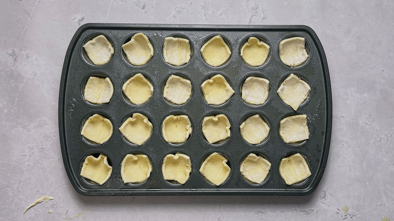 puff pastry in muffin tin