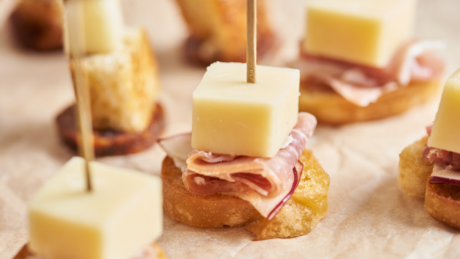 Meat and Cheese Individual Charcuterie Skewers Appetizers