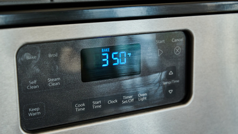 preheating the oven to 350