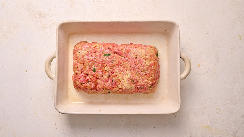 meatloaf in casserole dish