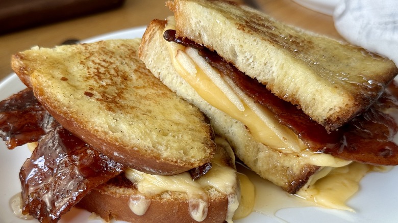 Hot honey French toast sandwiches