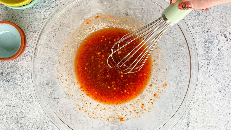 chili sauce in a bowl 