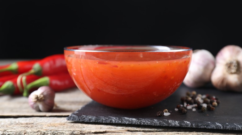 sweetchili sauce in a bowl