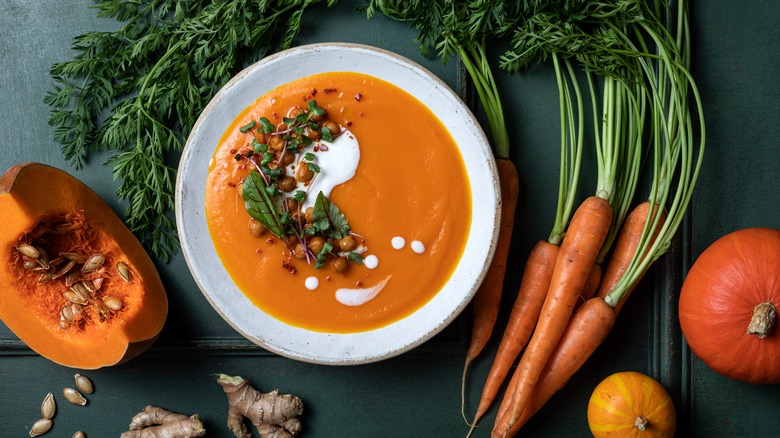 Bowl of squash soup