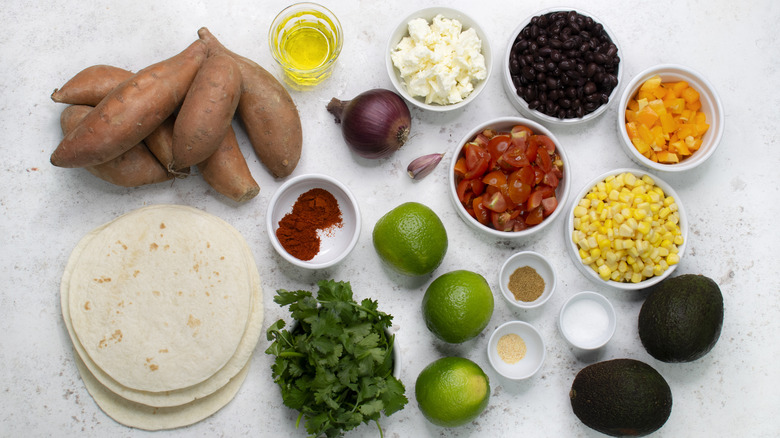 ingredients potato black bean tacos