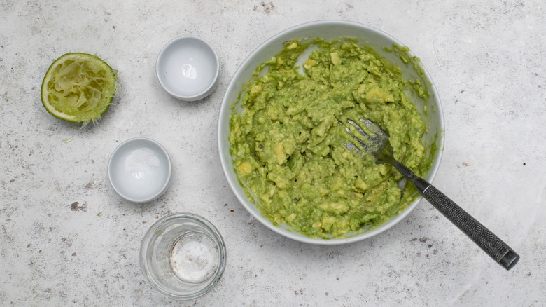 avocado smashed with lime salt