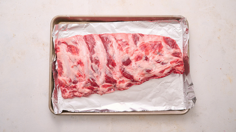 beef ribs on sheet tray