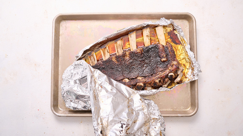 baked beef ribs in foil