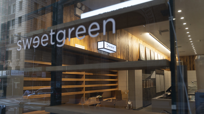 Empty Sweetgreen storefront