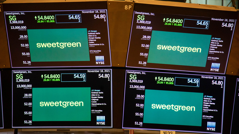 Sweetgreen on the floor of the New York Stock Exchange