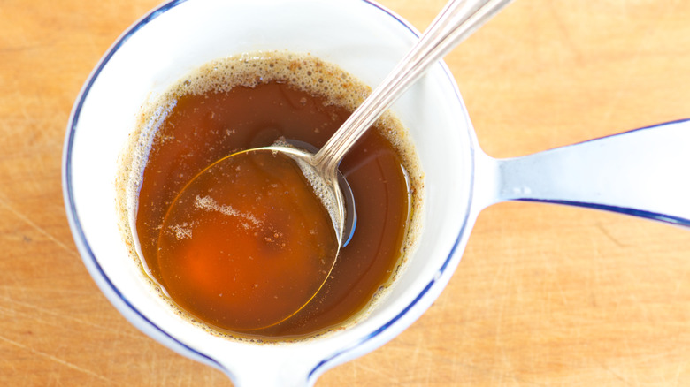 brown butter in serving dish