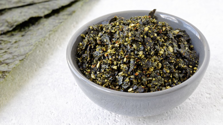 Nori furikake seasoning in bowl