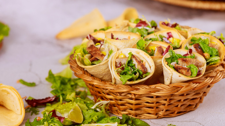 tortilla cones served in basket