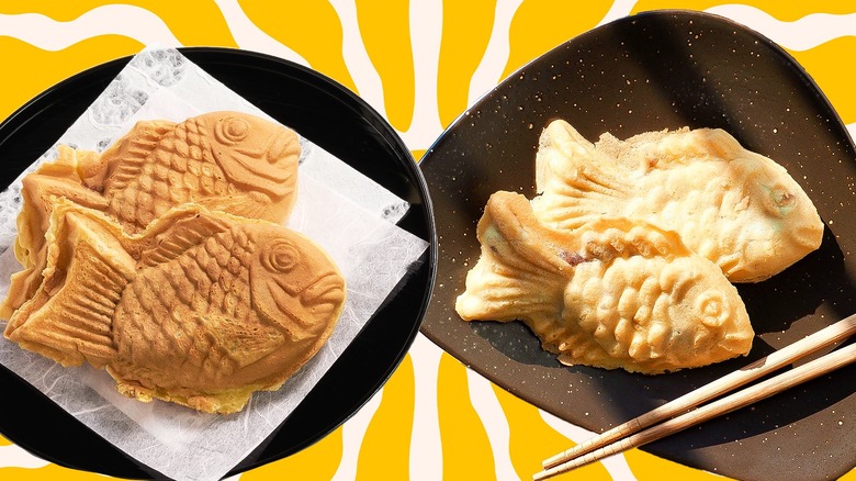 taiyaki and bungeoppang with chopsticks