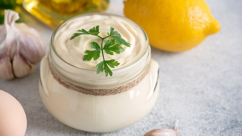 Lemons and garlic with aioli 