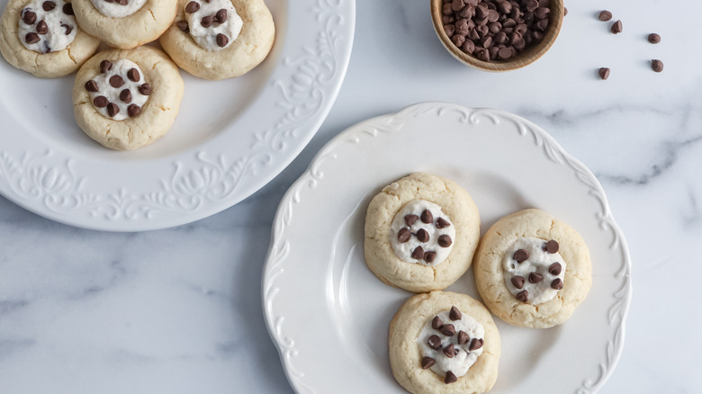 ricotta filled cookies on plate