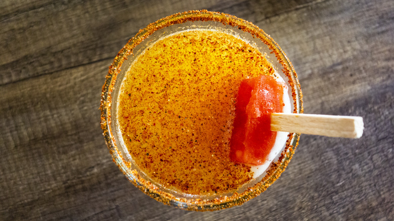 spicy margarita with popsicle