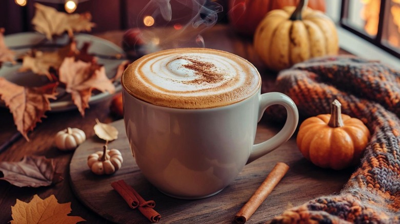 pumpkin spiced latte in mug