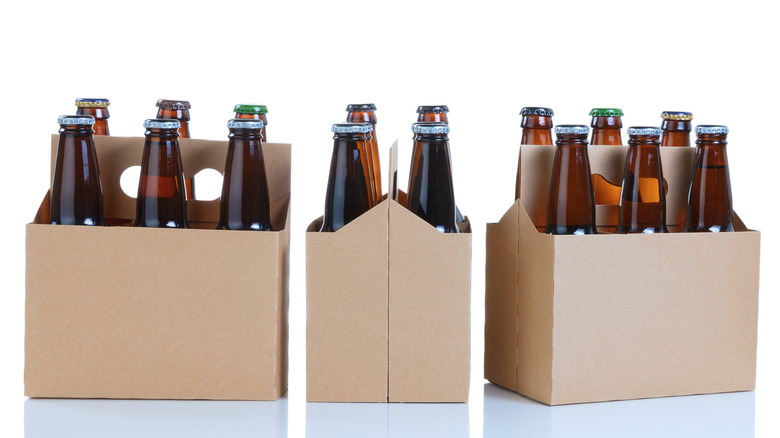 Packs of to-go beer