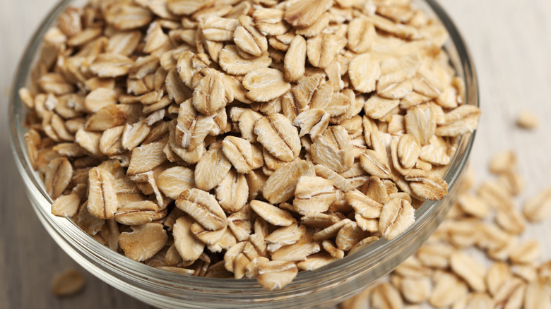 old-fashioned oats in bowl