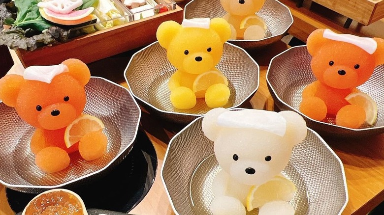 collection of Kumachan Onsen bears